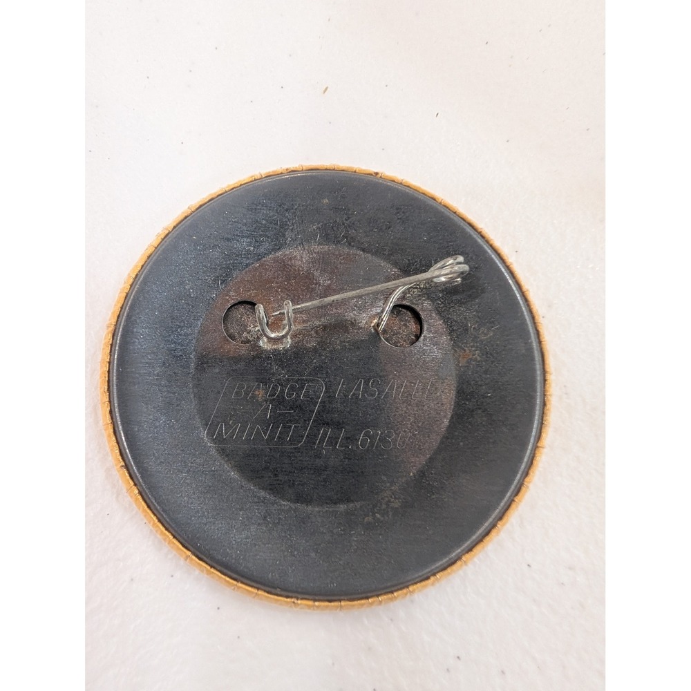 Vintage Oxford Middle School Yellow Jackets Badge Pinback Button Alabama Bee - Picture 2 of 2